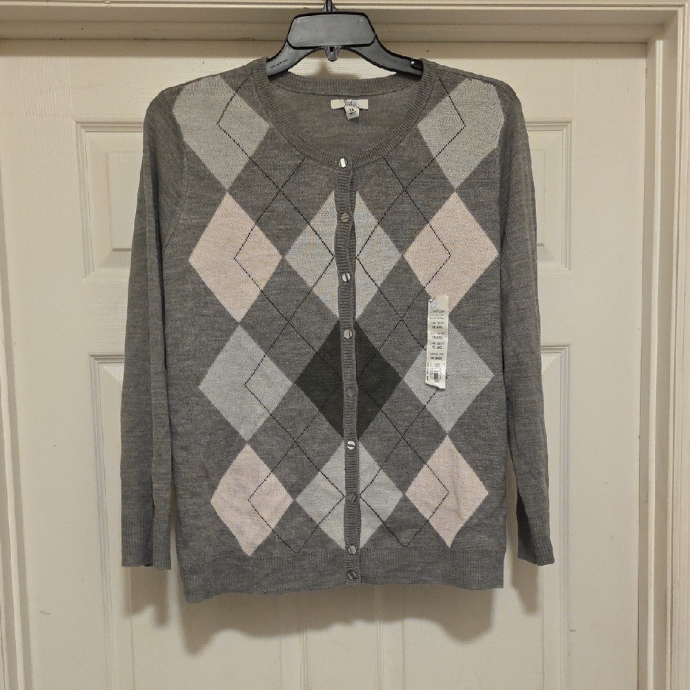 Croft & Barrow Gray Cardigan Sweater